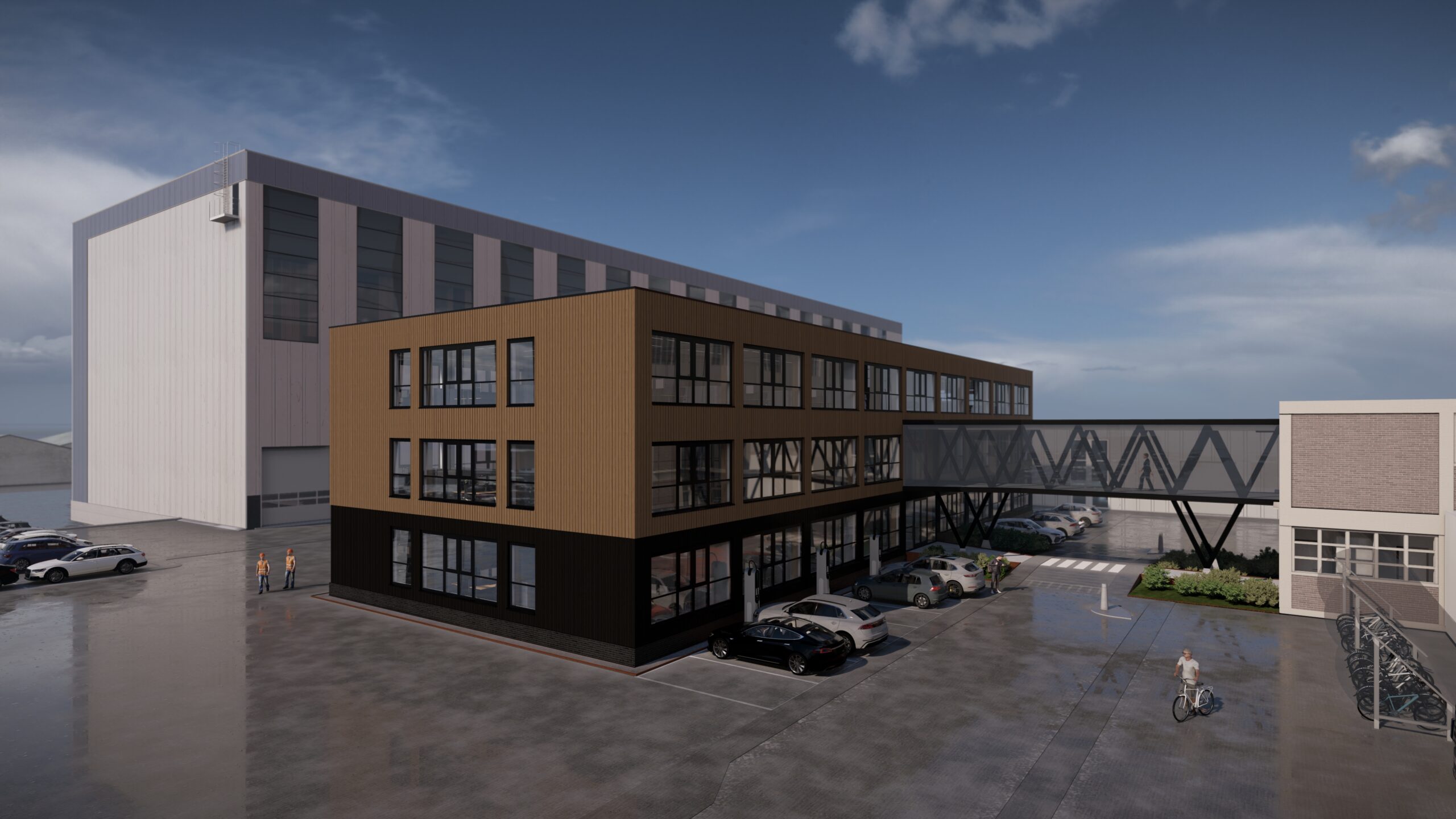 houten kantoor midden perspectief makkum